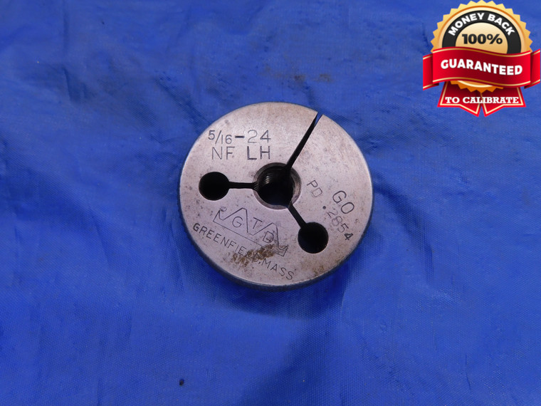 5/16 24 NF LEFT HAND THREAD RING GAGE .3125 GO ONLY P.D. = .2854 UNF 3A L.H. - DW12724LVR