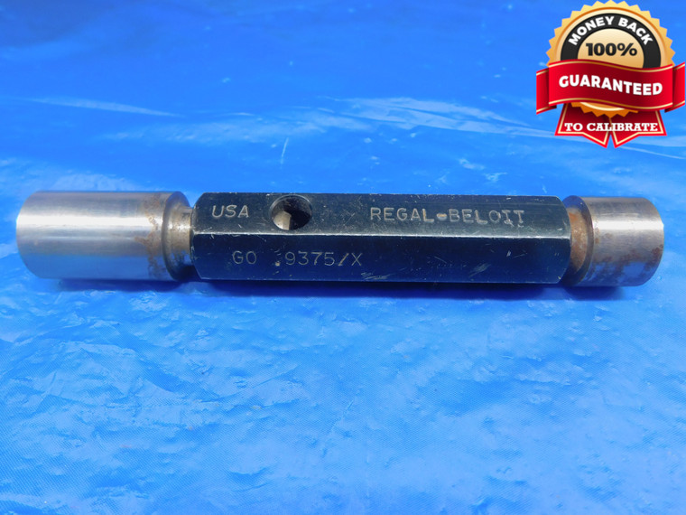 .9375 & .9385 CLASS X PIN PLUG GAGE GO NO GO ONSIZE 15/16 24 mm - AR1753AD1