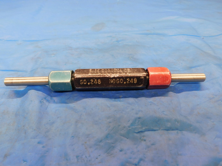 .248 & .249 CL Y PIN PLUG GAGE GO NO GO .2500 -.0010 1/4 6.299 mm .2480 .2490 - MB2438AG1