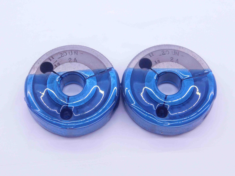 11/16 20 UN 2A THREAD RING GAGES .6875 GO NO GO P.D.'S = .6537 & .6494 CHECK - DW12771AL1
