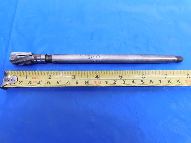 LEMPCO 19/32 O.D. HSS ADJUSTABLE REAMER 7/16 SHANK SPIRAL 9 FLUTE 8" OAL .59375 - MS4935BMIN