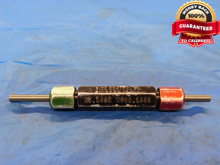 .1852 & .1855 CL XX PIN PLUG GAGE GO NO GO .1875 -.0020 3/16 4.712 mm - MB2467AG1