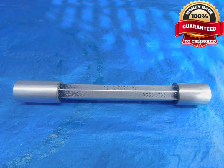 .765 & .768 CL Y PIN PLUG GAGE GO NO GO .7656 -.0006 49/64 19.431 mm .7650 .7680 - AR1828AG1