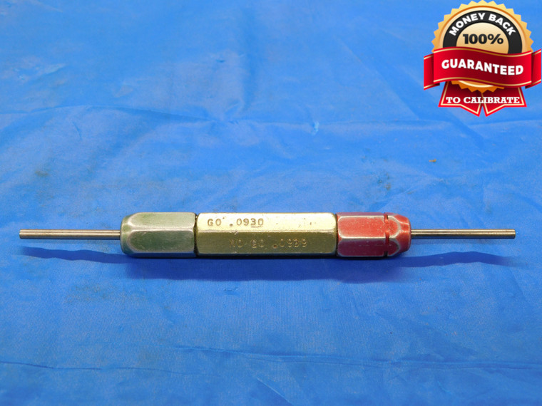 .0930 & .0939 PIN PLUG GAGE GO NO GO .0938 +.0001 OVERSIZE 3/32 2.362 mm .093 - MB2513AG1