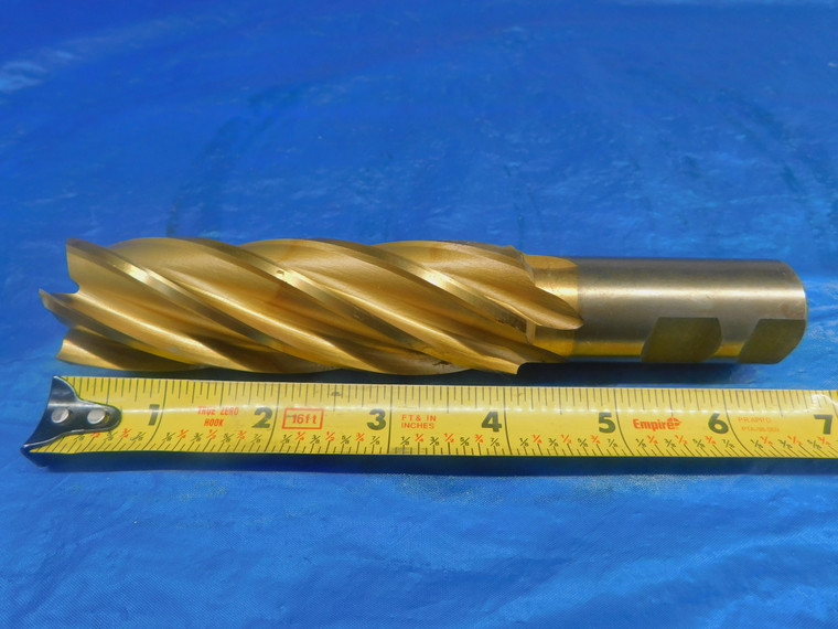 NIAGARA 1 1/4 O.D. 4" LOC TiN HSS END MILL 1" SHANK 6 FLUTE LEAD=7.161 1.25 - AR1900LVR