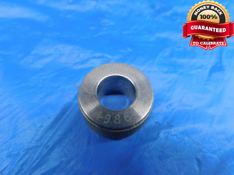 .4988 MASTER PLAIN BORE RING GAGE .5000 -.0012 UNDERSIZE 1/2 12.670 mm - AR1914AG1