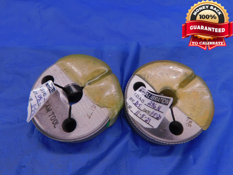 7/16 32 NS 2 LEFT HAND THREAD RING GAGES .4375 GO NO GO P.D.'S = .4172 & .4136 - DW12830AL1