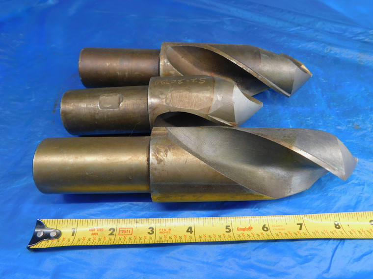 SET OF 3 2" O.D. X 1 1/2" SHANK DIA HSS TWIST DRILL BITS VARIOUS LOCS 2.0 1.5 - AR2040LVR