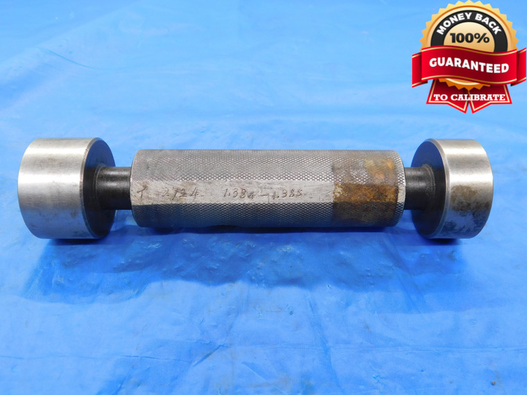 1.384 & 1.388 PIN PLUG GAGE GO NO GO 1.3906 -.0026 1 25/64 35 mm 1.3840 1.3880 - MB2710HX