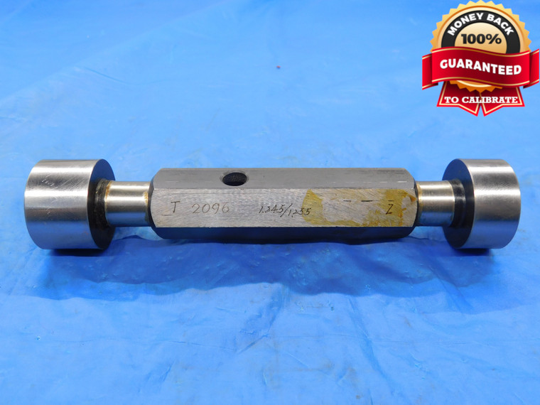 1.245 & 1.255 CL Z PIN PLUG GAGE GO NO GO 1.2500 -.0050 1 1/4 32 1.2450 1.2550 - MB2728HX