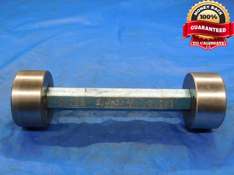 2.025 & 2.029 PIN PLUG GAGE GO NO GO 2.0313 -.0023 2 1/32 51.435 2.0250 2.0290 - MB2750BHTX