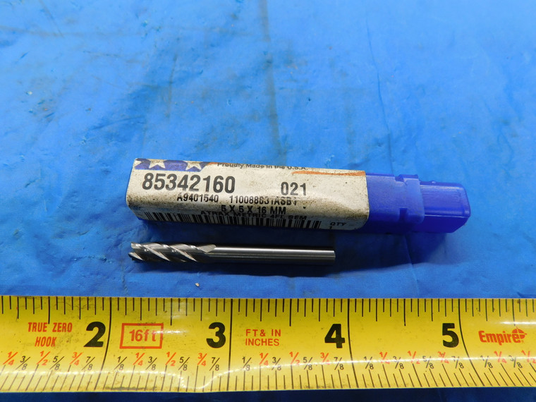 NEW ATRAX 5MM O.D. 20MM LOC CARBIDE END MILL 5MM SHANK 4 FLUTE 85342160 5 - MB2806LVR