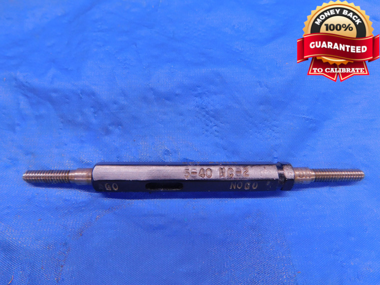 5 40 NC 2 SET THREAD PLUG GAGE #5 .125 GO NO GO P.D.'S = .1088 & .1064 .1250 - DW12993RD