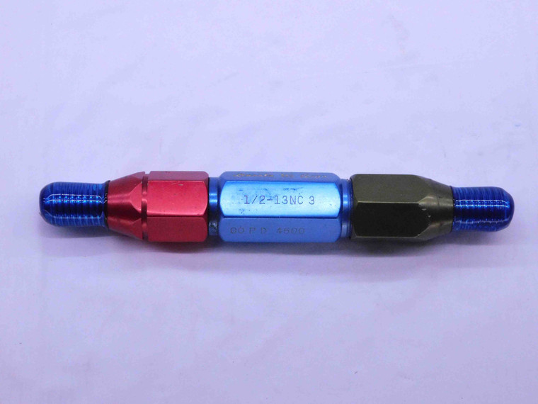 1/2 13 NC 3 THREAD PLUG GAGE .5 .50 .500 GO NO GO P.D.'S = .4500 & .4537 UNC-3 - DW12998RD