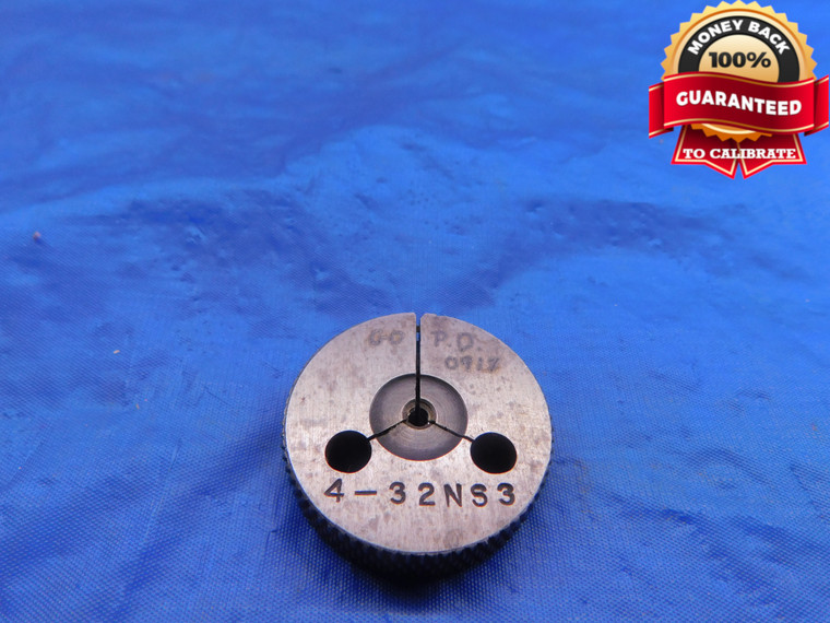 4 32 NS 3 THREAD RING GAGE #4 .112 GO ONLY P.D. = .0917 .1120 INSPECTION CHECK - DW13016LVR