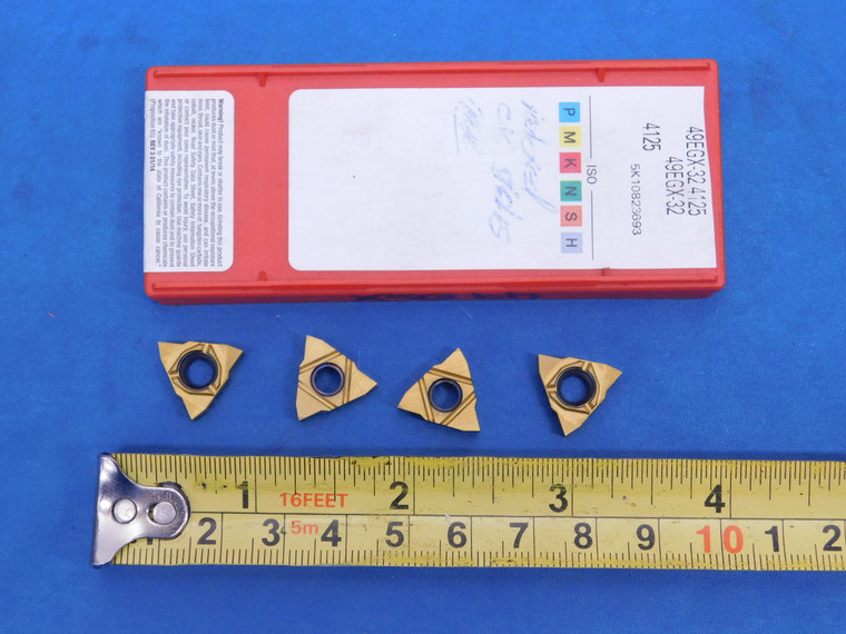 4PCS NEW SANDVIK 49EGX-32 4125 TiN COATED CARBIDE THREADING INSERTS 49 EGX - MS5161EY