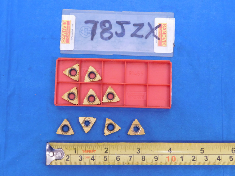 9PCS NEW SANDVIK 78JZX-32 4125 TiN COATED CARBIDE THREADING INSERTS 78 JZX - MS5166EY