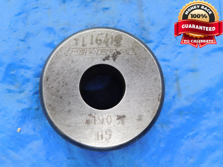 .6190 CL X MASTER PLAIN BORE RING GAGE .6250 -.0060 UNDERSIZE 5/8 15.723 mm .619 - MB2983AP1