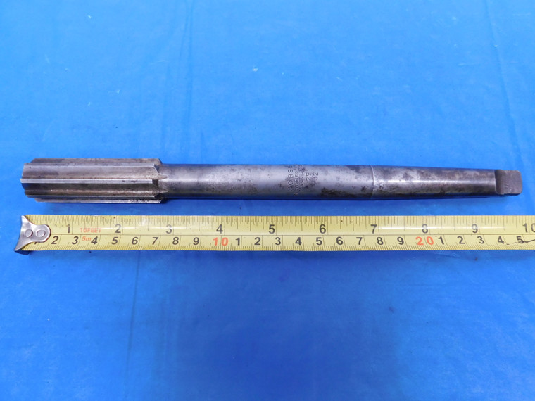 MORSE .9055" O.D. HSS REAMER MORSE TAPER #2 SHANK 8 FLUTE MT2 10" OAL - MS5194LVR