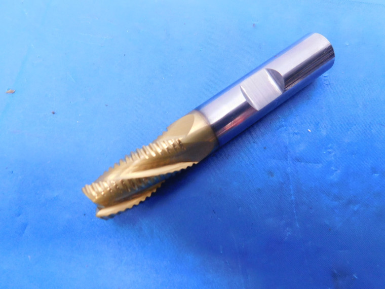 NEW ULTRA-TOOL 1/2 O.D. 1" LOC TiN ROUGHING CARBIDE END MILL 1/2 SHANK 4 FL .5 - MS5227LVR