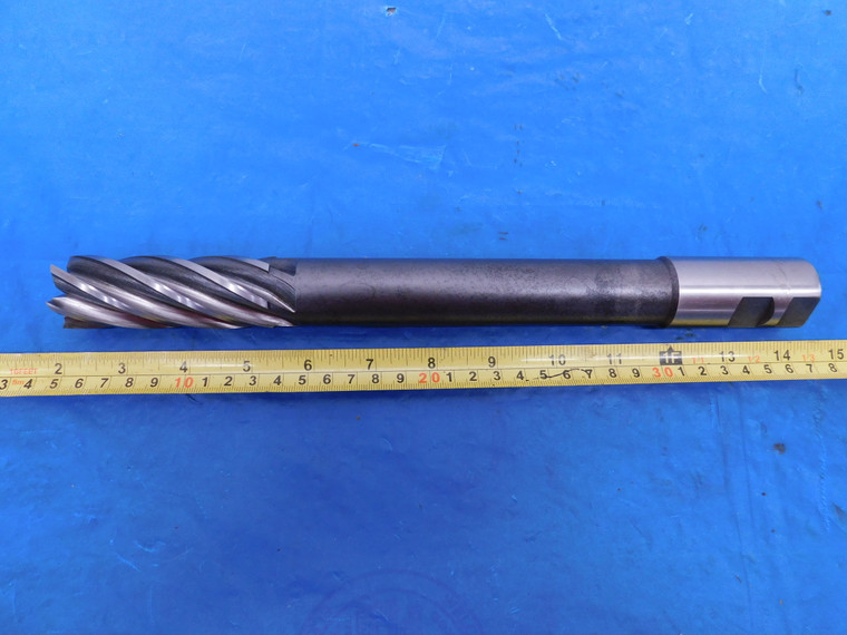 REGROUND 1.2130" O.D. 3 1/2 LOC 12 1/2 OAL HSS END MILL 1 1/4 SHANK 6 FLUTE 1.25 - MS5289LVR
