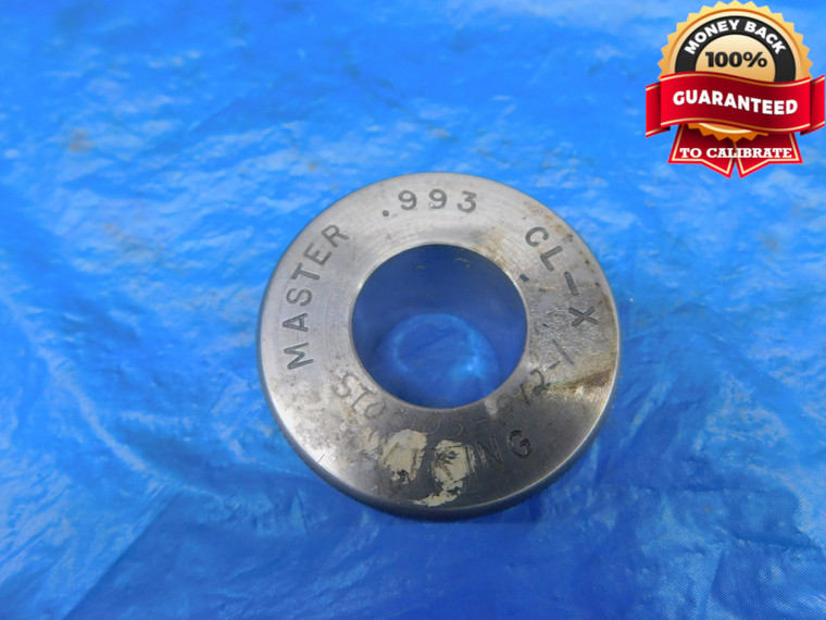 .993 CL X MASTER PLAIN BORE RING GAGE 1.0000 -.0070 1.0 25.222 mm .9930 - AR2408AP1