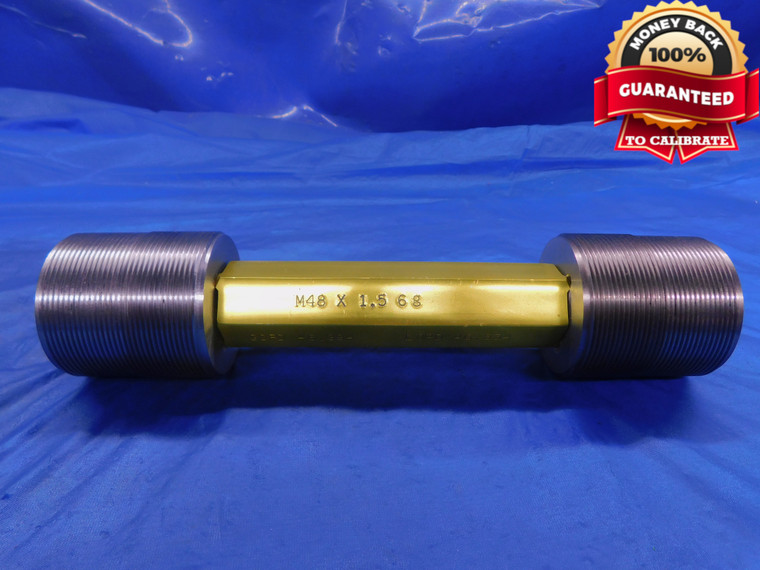 M48 X 1.5 6g METRIC SET THREAD PLUG GAGE 48.0 GO NO GO P.D.'S = 46.994 & 46.834 - DW13136AP1