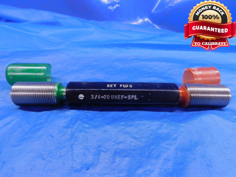 3/4 20 UNEF SPL SPECIAL SET THREAD PLUG GAGE .75 GO NO GO P.D.'S = .7155 & .7125 - DW13139AP1