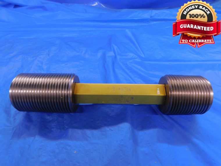 2" 8 N 3A SET THREAD PLUG GAGE 2.0 2.00 2.000 GO NO GO P.D.'S = 1.9168 & 1.9116 - DW13167AP1