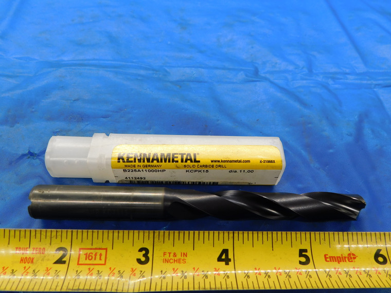 KENNAMETAL 11MM TiAlN CARBIDE COOLANT JOBBER DRILL BIT B225A11000HP 12MM 11 - MB3224AC1