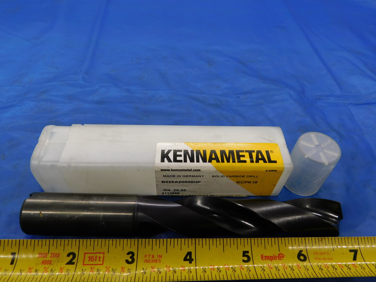 KENNAMETAL 20MM TiAlN CARBIDE COOLANT THRU TWIST DRILL BIT B225A2000HP101MM 20 - MB3233AC1