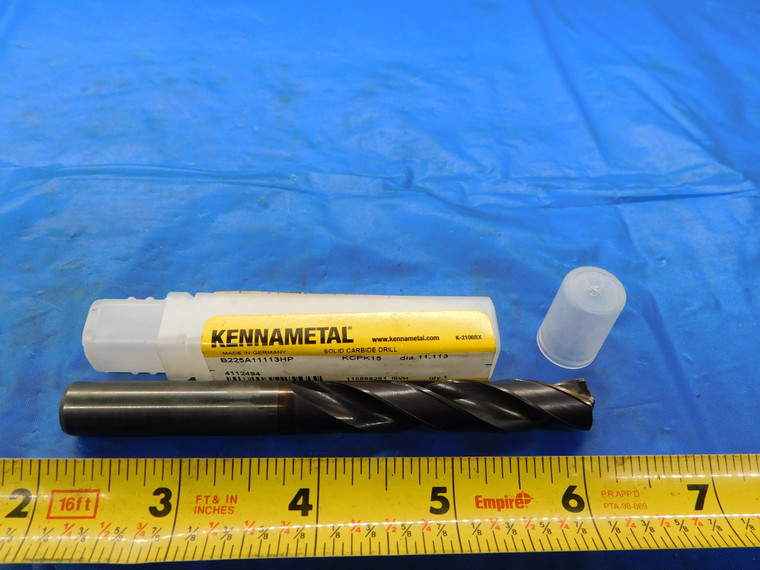 KENNAMETAL 7/16 O.D. TiAlN CARBIDE COOLANT JOBBER DRILL BIT K255A04375HPC .4375 - MB3223AC1