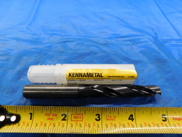 KENNAMETAL 11.1MM TiAlN CARBIDE COOLANT JOBBER DRILL BIT B225A11100HP 12MM 11.1 - MB3236AC1