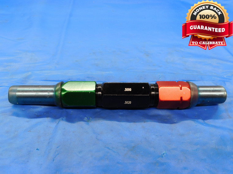 .5000 & .5020 CLASS Z PIN PLUG GAGE GO NO GO ONSIZE 1/2 12.751 mm .500 .502 - MB3260LVR