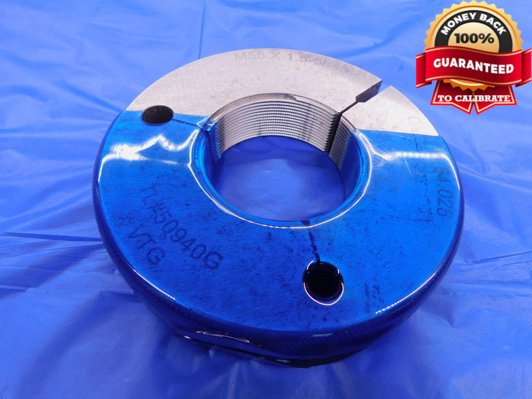 M55 X 1.5 5h4h METRIC VERMONT THREAD RING GAGE 55.0 55.00 GO ONLY P.D. = 54.026 - DW13277AP1