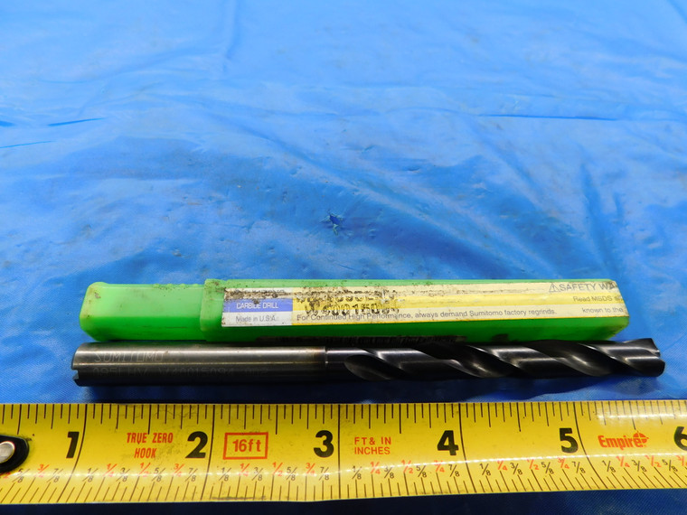 SUMITOMO 3/8 O.D. TiAlN CARBIDE COOLANT THRU TWIST DRILL BIT MDS095LHV 3" .375 - MB3275AC1