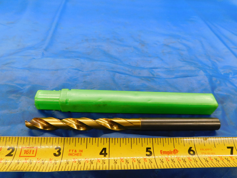 21/64 O.D. TiN CARBIDE COOLANT THRU TWIST DRILL BIT 2 5/8 LOC 5 1/8 OAL .3281 - MB3281AC1