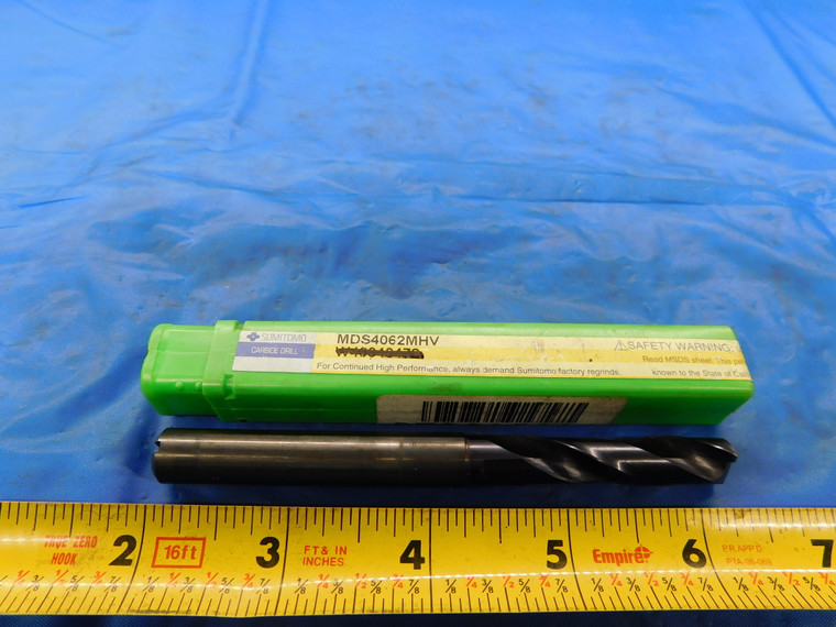 SUMITOMO 13/32 O.D. TiAlN CARBIDE COOLANT DRILL BIT MDS4062MHV 7/16 SHANK .4062 - MB3278AC1