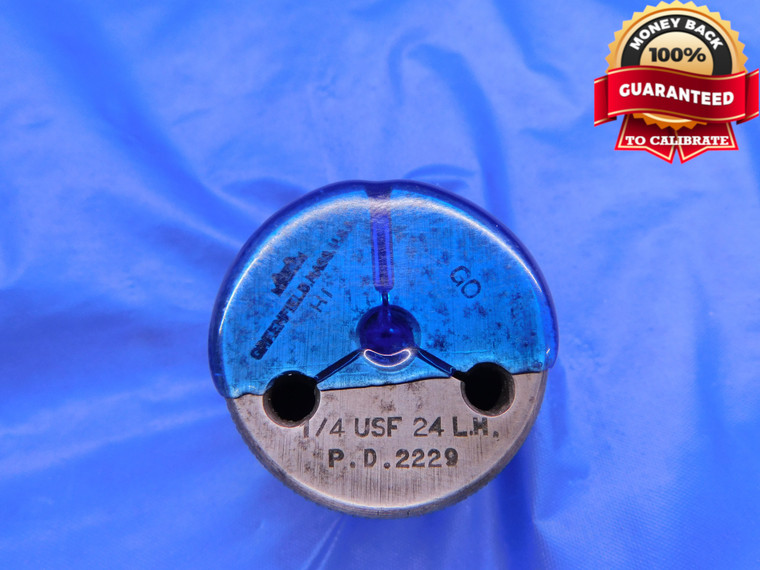 1/4 24 USF LEFT HAND THICK THREAD RING GAGE .25 .250 GO ONLY P.D. = .2229 L.H. - DW13309BHTX