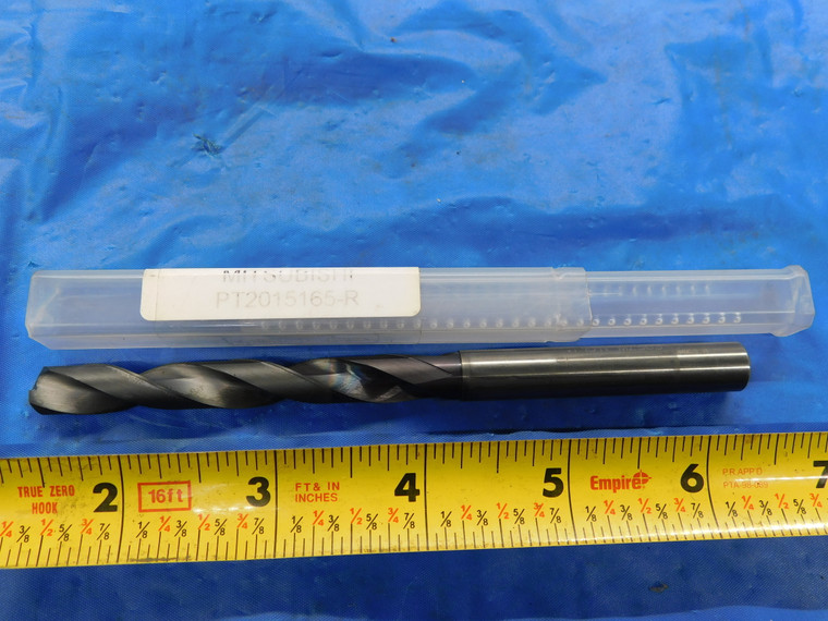 MITSUBISHI 3/8 O.D. VP15TF CARBIDE COOLANT TWIST DRILL BIT MZS03750LB 3" .375 - MB3326AC1