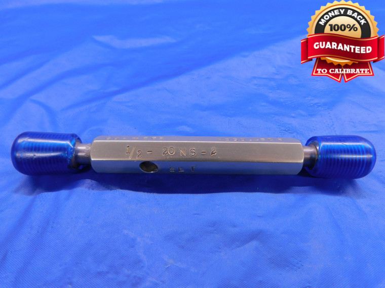 1/2 20 NS 2 SPECIAL SET THREAD PLUG GAGE .5 .50 GO NO GO P.D.'S = .4665 & .4629 - DW13421RD