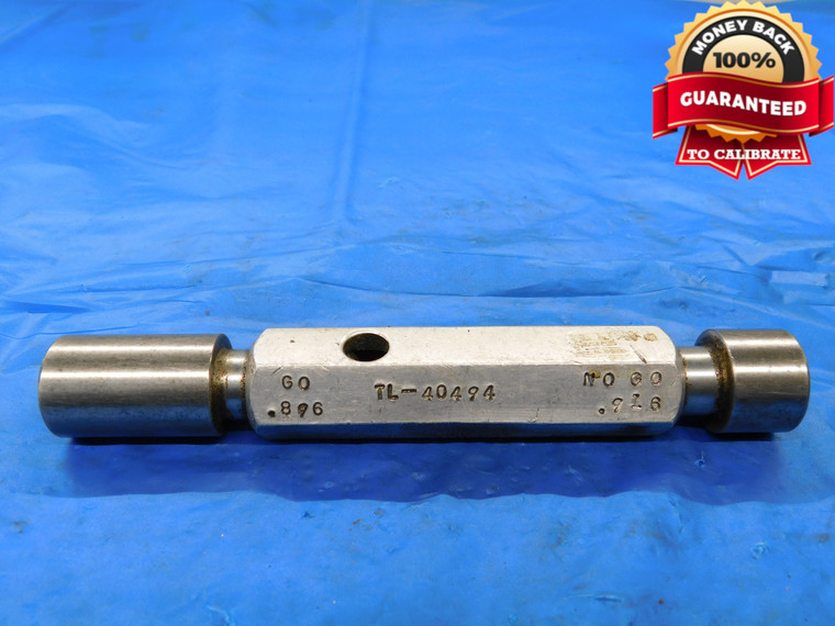 .896 & .916 PIN PLUG GAGE GO NO GO .9063 +.0097 29/32 22.758 mm .8960 .9160 - MB3592AP1