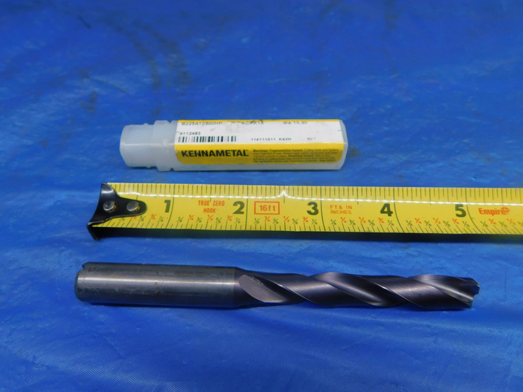 KENNAMETAL 10.3MM TiAlN CARBIDE COOLANT DRILL BIT B225A10300HP 12MM SHANK 10.3 - AR2907AC1