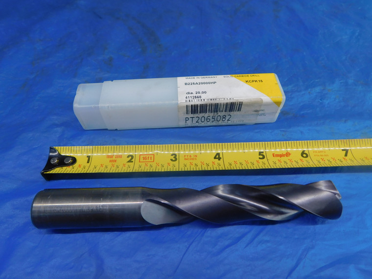 KENNAMETAL 20MM TiAlN CARBIDE COOLANT THRU TWIST DRILL BIT B225A20000HP88MM 20 - AR2917AC1