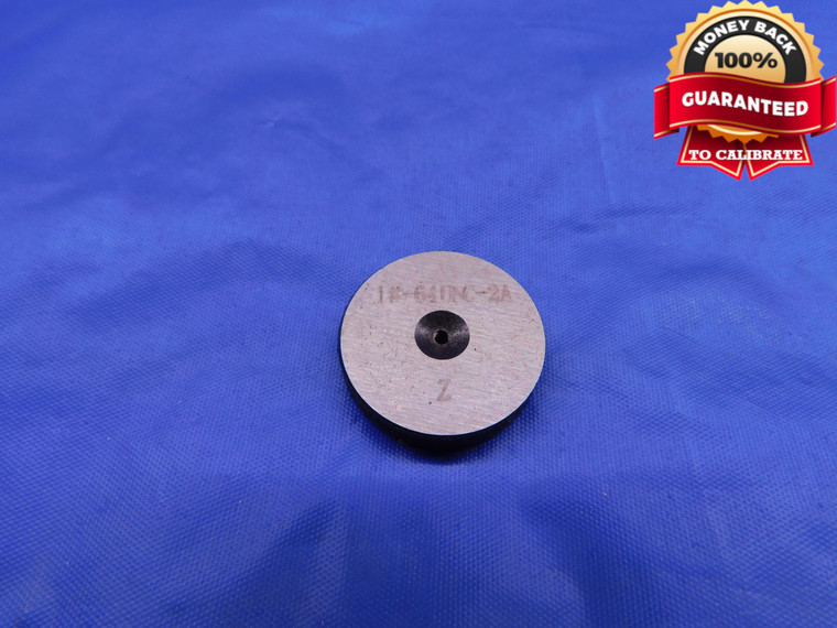 1 64 UNC 2A SOLID THREAD RING GAGE #1 .073 .0730 NO GO ONLY P.D. = .0603 - DW13481HX