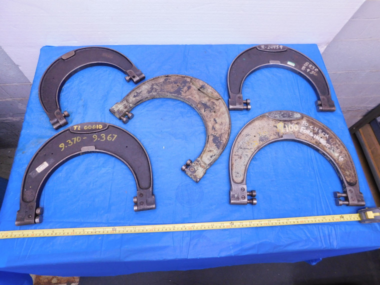 6PC LOT OF ADJUSTABLE SNAP GAGES SIZES INCLUDING 8 1/4" - 9 1/4" SHEFFIELD