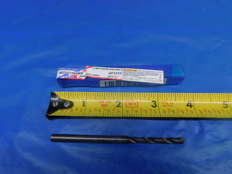 MITSUBISHI .1590" VP15TF CARBIDE COOLANT JOBBER DRILL BIT MZS01590MB 5MM SHANK - AR2965AC1