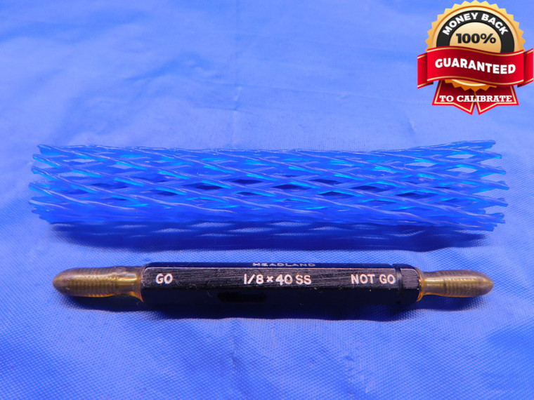 5 40 SS THREAD PLUG GAGE #5 .125 .1250 GO NO GO P.D.'S = .1125 & .1150 CHECK - DW13542RD