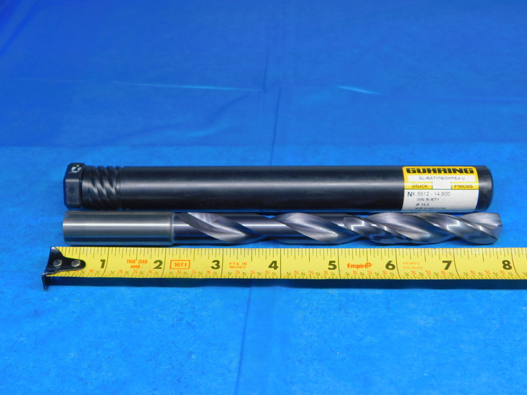 GUHRING 14.5MM NANO-FIREX CARBIDE COOLANT JOBBER DRILL BIT R-RT1 U 5512 14.5 - AR3034AC1