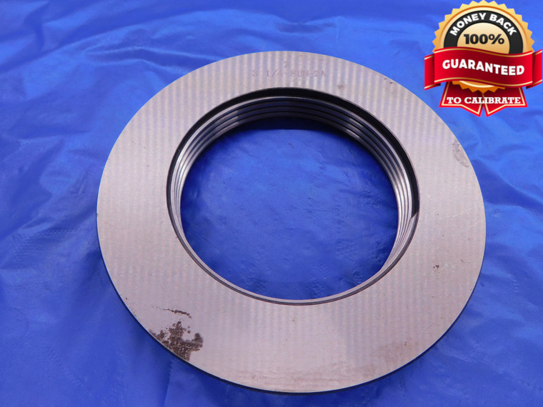 3 1/4 8 UN 2A SOLID THREAD RING GAGE 3.25 3.250 3.2500 NO GO ONLY P.D. = 3.1575 - DW13617HX